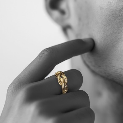 Knot of Hercules Ring, 18K Yellow Gold 