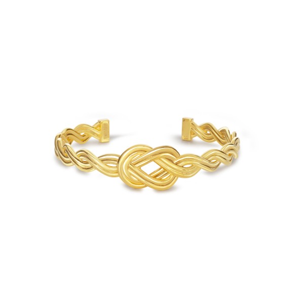 Knot of Hercules Bracelet, Yellow Gold Plated 925° Sterling Silver