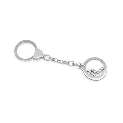 Pomegranate Key Chain, 925° Sterling Silver