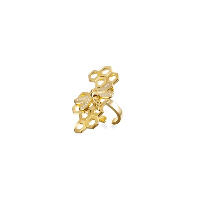 Honey Bee Ring, 14K Yellow Gold