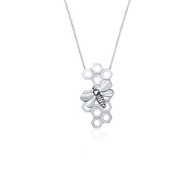 Honey Bee Necklace, 925° Sterling Silver, Small