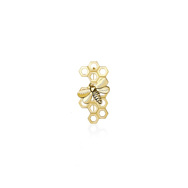 Honey Bee Brooch, 14K Yellow Gold, Small