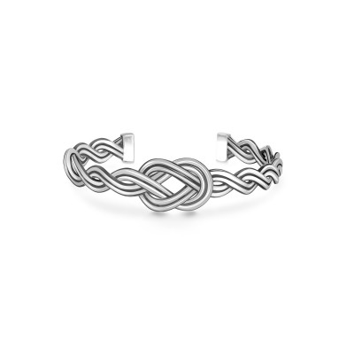 Knot of Hercules Bracelet, 18K White Gold, Oxidized Finish