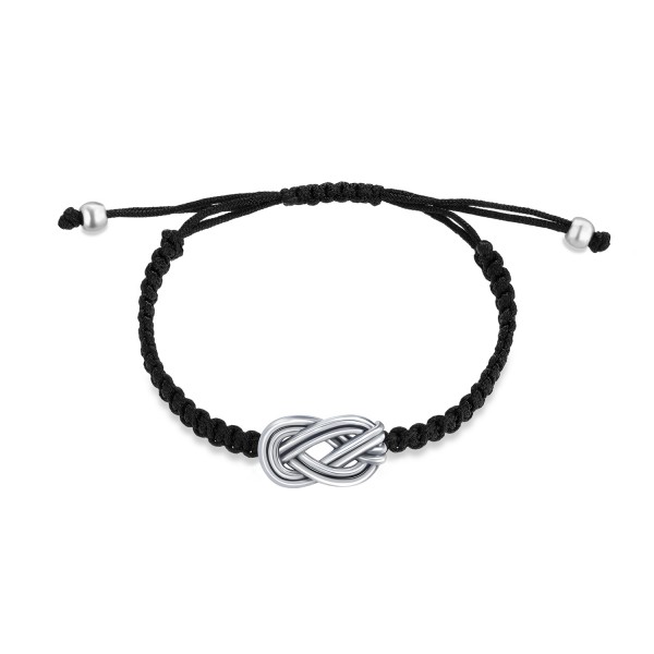 Knot of Hercules Woven Bracelet, 18K White Gold, Oxidized Finish