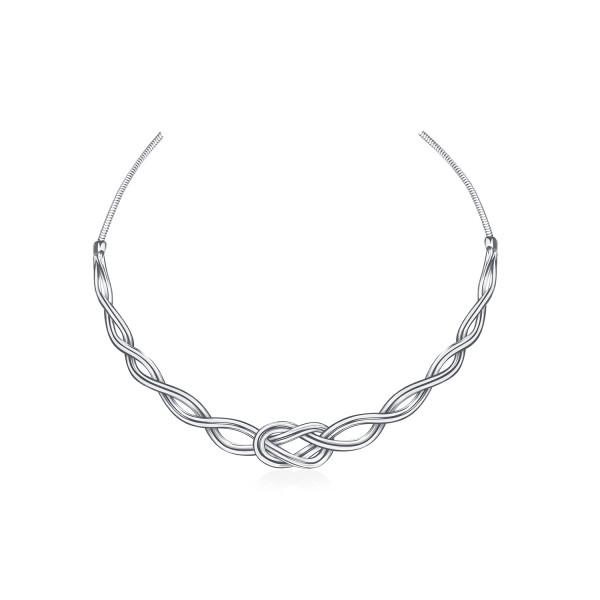 Knot of Hercules Necklace, Oxidized 925° Sterling Silver