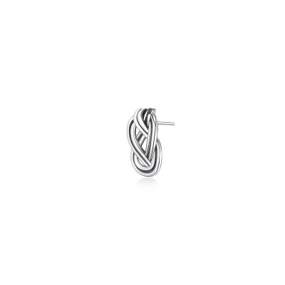 Knot of Hercules Stud Earrings, Oxidized 925° Sterling Silver 