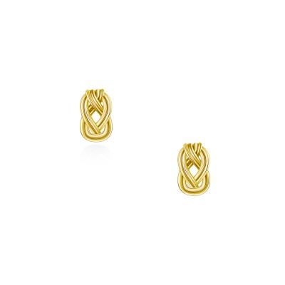 Knot of Hercules Stud Earrings, 14K Yellow Gold 