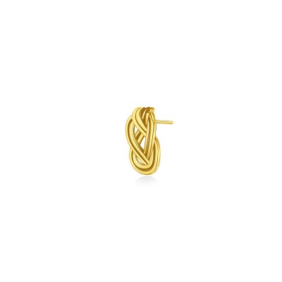 Knot of Hercules Stud Earrings, 18K Yellow Gold 