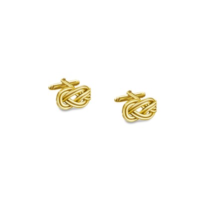 Knot of Hercules Cufflinks, 14K Yellow Gold, Women's