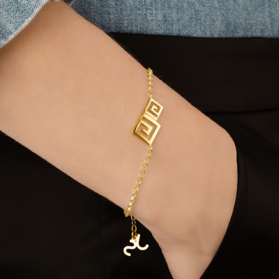 Meander Bracelet, 18K Yellow Gold