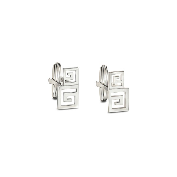 Meander Cufflinks, 14K White Gold, Μen's