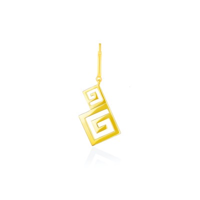 Meander Pendant, Yellow Gold Plated 925° Sterling Silver