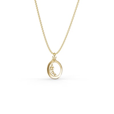 Pomegranate Pendant, 18K Yellow Gold, Small