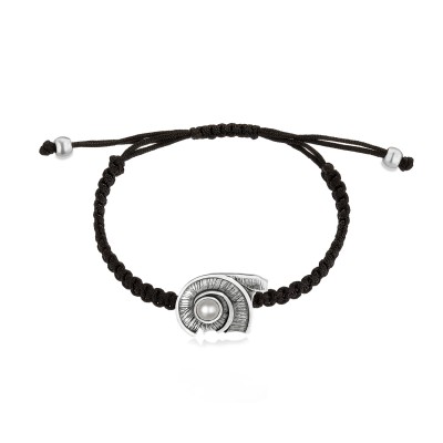 Spiral of Life Woven Bracelet, Oxidized 925° Sterling Silver