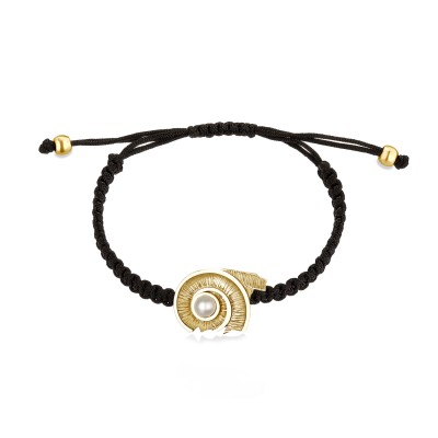 Spiral of Life Woven Bracelet, Yellow Gold Plated 925° Sterling Silver