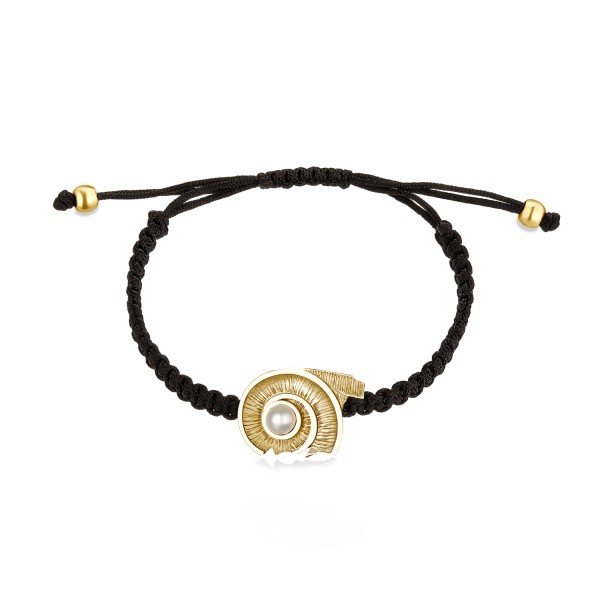 Spiral of Life Woven Bracelet, 18K Yellow Gold