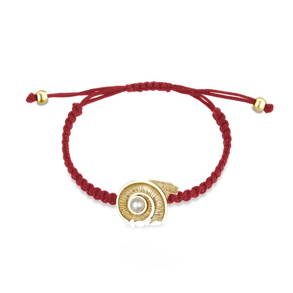 Spiral of Life Woven Bracelet, Yellow Gold Plated 925° Sterling Silver