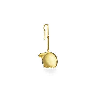 Spiral of Life Double Drop Earrings, 18K Yellow Gold 