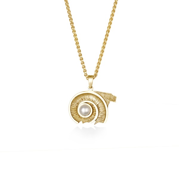 Spiral Spiga Chain in Yellow Gold Plated 925° Sterling Silver, Length: 42 - 47 cm | 16.5" - 18.5", adjustable  