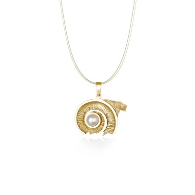 Spiral of Life Pendant, Yellow Gold Plated 925° Sterling Silver