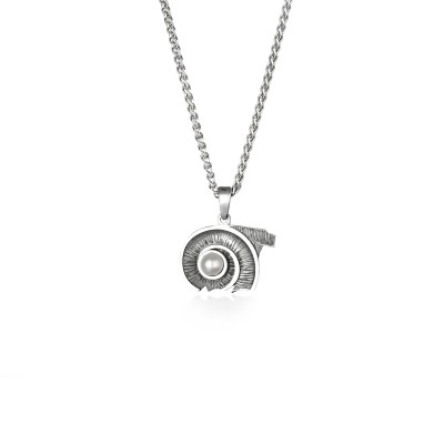 Spiral of Life Pendant, Oxidized 925° Sterling Silver, Small