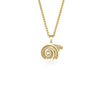 Spiral of Life Pendant, Yellow Gold Plated 925° Sterling Silver, Small