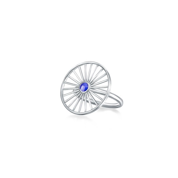 Wheel of Fortune Ring, 925° Sterling Silver