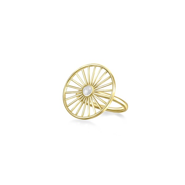 Wheel of Fortune Ring, 14K Yellow Gold