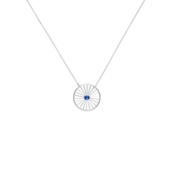 Wheel of Fortune Necklace, 14K White Gold, Small