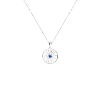 Wheel of Fortune Pendant, 14K White Gold, Small