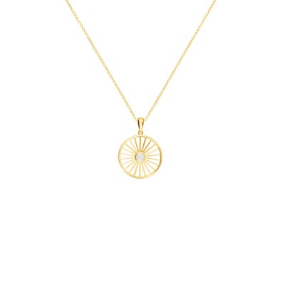 Wheel of Fortune Pendant, Yellow Gold Plated 925° Sterling Silver, Small