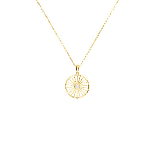 Wheel of Fortune Pendant, 18K Yellow Gold, Small