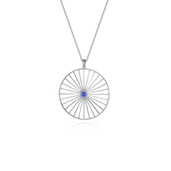 Wheel of Fortune Pendant, 14K White Gold, Large 